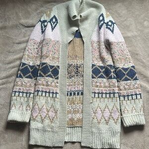 Long sleeve aztec pattern Cardigan